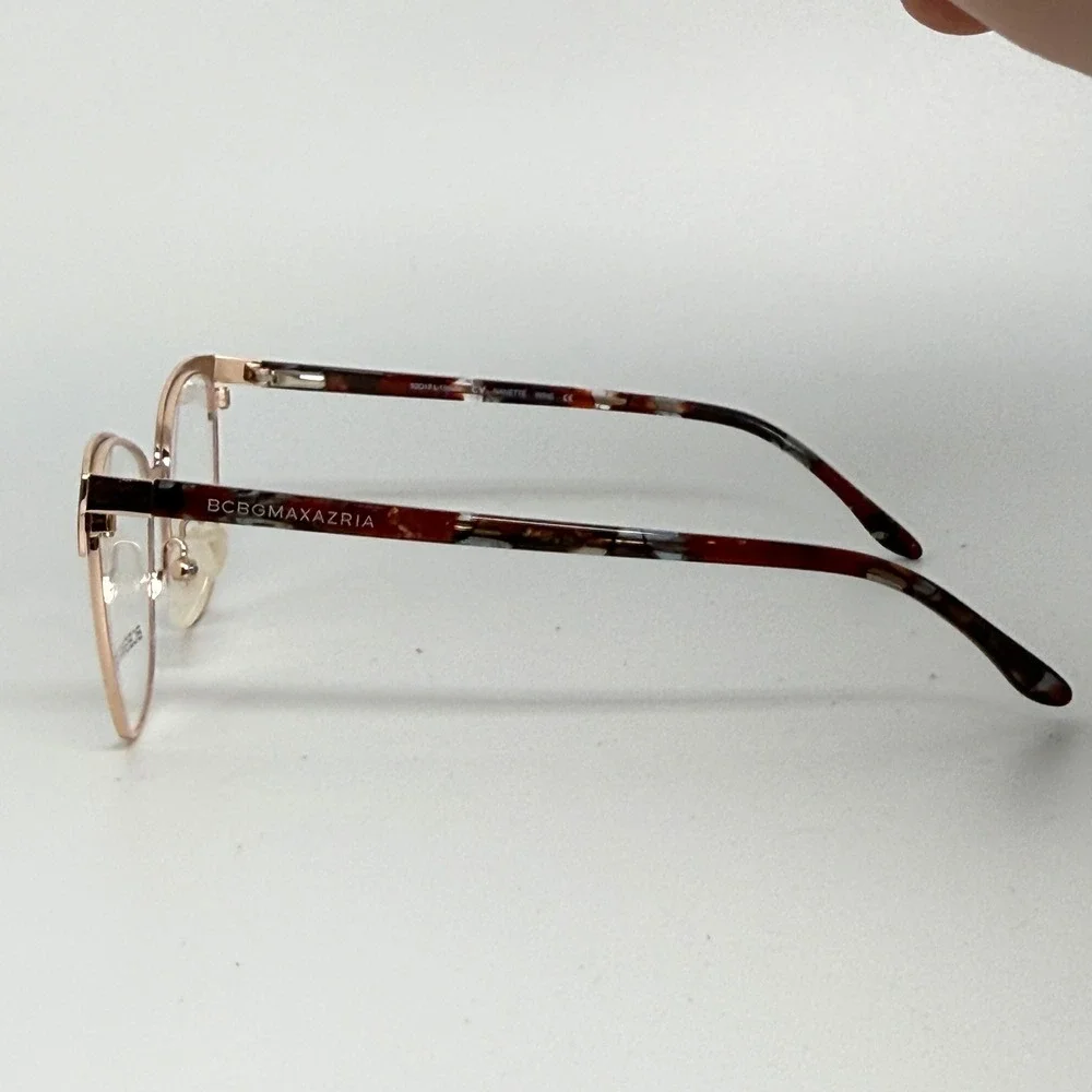 BCBGMAXAZRIA Nanette Wine Cat Eye Eyeglasses Frames Made in Italy‎ L135MM 21323